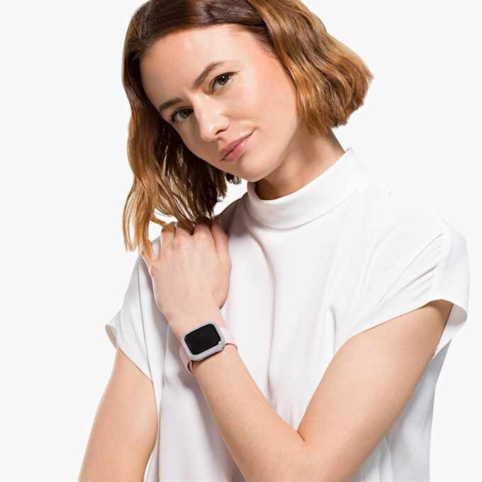 Husă strălucitoare pentru Apple Watch® Seria 4 și 5, 40 mm, nuanță argintie Husă strălucitoare pentru Apple Watch® Seria 4 și 5, 40 mm, nuanță argintie