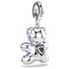 Idyllia Charm Tăieturi mixte, Teddy, Violet, placat cu rodiu Idyllia Charm Tăieturi mixte, Teddy, Violet, placat cu rodiu
