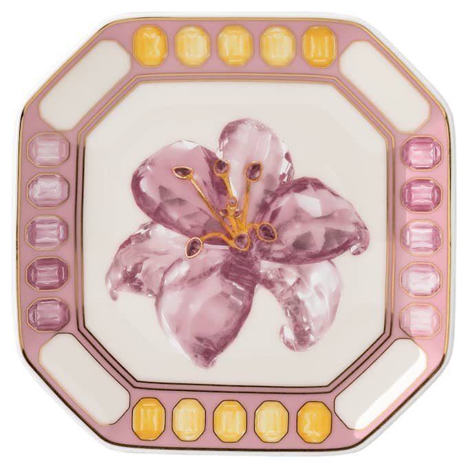 Idyllia Vide Poche din porțelan, motiv imprimat cu cristale, crin, multicolor Idyllia Vide Poche din porțelan, motiv imprimat cu cristale, crin, multicolor