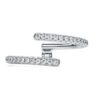 Inel cu bandă deschisă Eternity, diamante create în laborator, 0,2 carate în total, formă rotundă, aur alb de 14K Inel cu bandă deschisă Eternity, diamante create în laborator, 0,2 carate în total, formă rotundă, aur alb de 14K