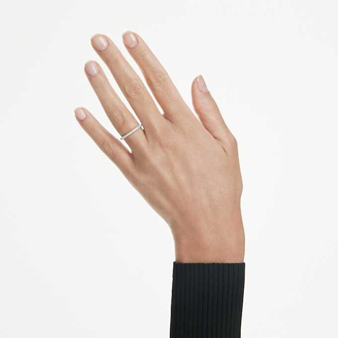 Inel cu bandă Eternity cu diamante create în laborator, 0,2 carate în total, formă rotundă, aur alb de 14K Inel cu bandă Eternity cu diamante create în laborator, 0,2 carate în total, formă rotundă, aur alb de 14K