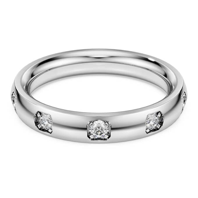 Inel cu bandă Eternity cu diamante create în laborator, 0,5 carate în total, formă rotundă, aur alb de 14K Inel cu bandă Eternity cu diamante create în laborator, 0,5 carate în total, formă rotundă, aur alb de 14K