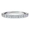 Inel cu bandă Eternity cu diamante create în laborator, 0,5 carate în total, formă rotundă, aur alb de 14K Inel cu bandă Eternity cu diamante create în laborator, 0,5 carate în total, formă rotundă, aur alb de 14K