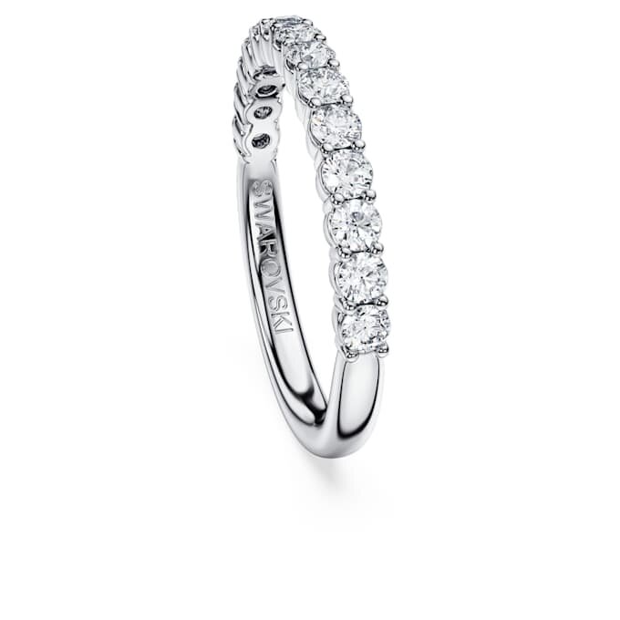 Inel cu bandă Eternity cu diamante create în laborator, 0,5 carate în total, formă rotundă, aur alb de 14K Inel cu bandă Eternity cu diamante create în laborator, 0,5 carate în total, formă rotundă, aur alb de 14K