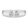 Inel cu bandă octogonală, diamante create în laborator, 1,0 carate în total, formă octogonală, aur alb de 14K Inel cu bandă octogonală, diamante create în laborator, 1,0 carate în total, formă octogonală, aur alb de 14K