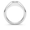Inel cu bandă octogonală, diamante create în laborator, 1,0 carate în total, formă octogonală, aur alb de 14K Inel cu bandă octogonală, diamante create în laborator, 1,0 carate în total, formă octogonală, aur alb de 14K