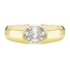 Inel cu bandă octogonală, diamante create în laborator, 1,0 Ct în total, formă octogonală, aur galben de 14K Inel cu bandă octogonală, diamante create în laborator, 1,0 Ct în total, formă octogonală, aur galben de 14K