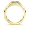 Inel cu bandă octogonală, diamante create în laborator, 1,0 Ct în total, formă octogonală, aur galben de 14K Inel cu bandă octogonală, diamante create în laborator, 1,0 Ct în total, formă octogonală, aur galben de 14K