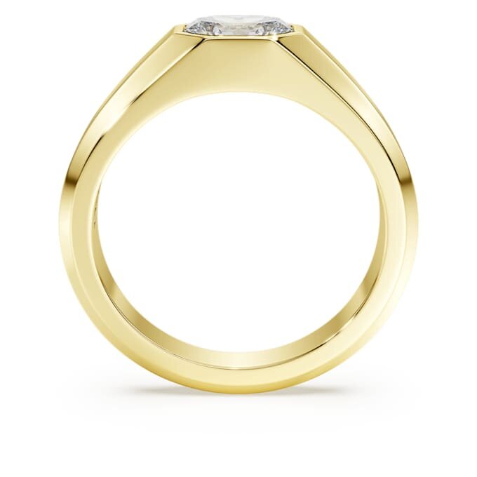 Inel cu bandă octogonală, diamante create în laborator, 1,0 Ct în total, formă octogonală, aur galben de 14K Inel cu bandă octogonală, diamante create în laborator, 1,0 Ct în total, formă octogonală, aur galben de 14K