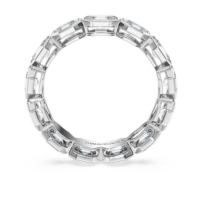Inel cu bandă octogonală, diamante create în laborator, 2,4 carate în total, formă octogonală, aur alb de 14K Inel cu bandă octogonală, diamante create în laborator, 2,4 carate în total, formă octogonală, aur alb de 14K