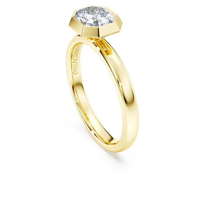 Inel cu montură octogonală, diamante create în laborator, 1,0 ct în total, formă octogonală, aur galben de 14K Inel cu montură octogonală, diamante create în laborator, 1,0 ct în total, formă octogonală, aur galben de 14K