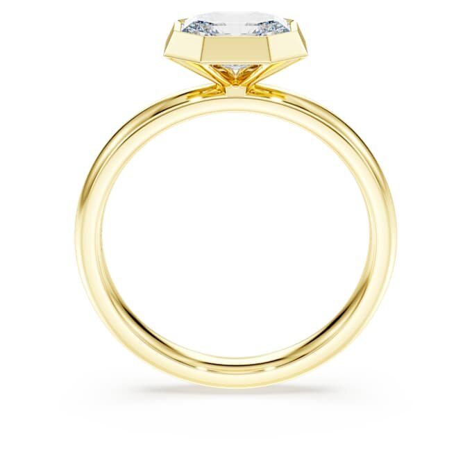 Inel cu montură octogonală, diamante create în laborator, 1,0 ct în total, formă octogonală, aur galben de 14K Inel cu montură octogonală, diamante create în laborator, 1,0 ct în total, formă octogonală, aur galben de 14K