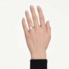 Inel cu montură octogonală, diamante create în laborator, 2,0 carate în total, formă octogonală, aur alb de 14K Inel cu montură octogonală, diamante create în laborator, 2,0 carate în total, formă octogonală, aur alb de 14K