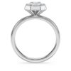Inel cu montură octogonală, diamante create în laborator, 2,0 carate în total, formă octogonală, aur alb de 14K Inel cu montură octogonală, diamante create în laborator, 2,0 carate în total, formă octogonală, aur alb de 14K