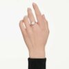 Inel cu montură octogonală, diamante create în laborator, 3,0 Ct în total, formă octogonală, aur galben de 14K Inel cu montură octogonală, diamante create în laborator, 3,0 Ct în total, formă octogonală, aur galben de 14K