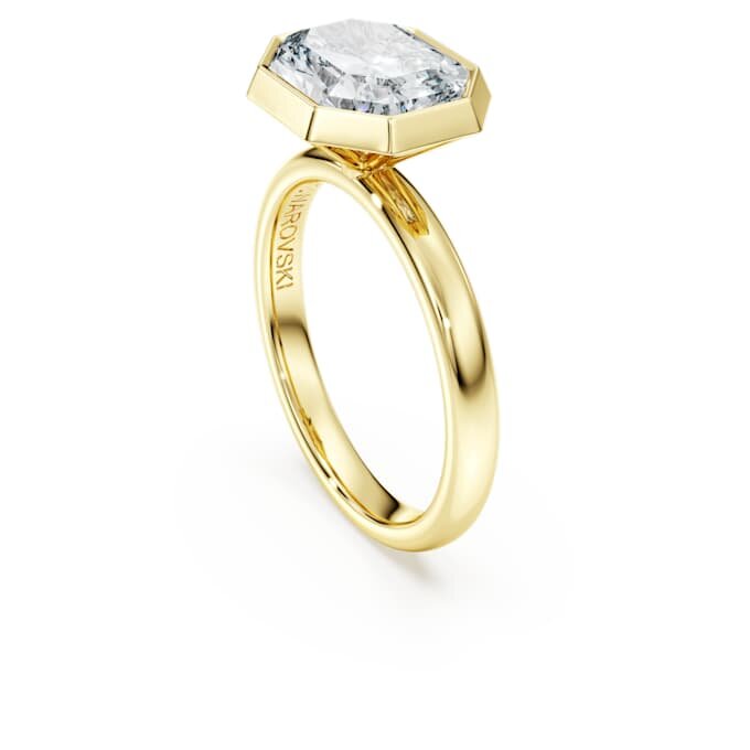 Inel cu montură octogonală, diamante create în laborator, 3,0 Ct în total, formă octogonală, aur galben de 14K Inel cu montură octogonală, diamante create în laborator, 3,0 Ct în total, formă octogonală, aur galben de 14K