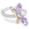 Inel cu motiv Ariana Grande X Swarovski, tăieturi mixte, libelulă, multicolor, placat cu rodiu Inel cu motiv Ariana Grande X Swarovski, tăieturi mixte, libelulă, multicolor, placat cu rodiu