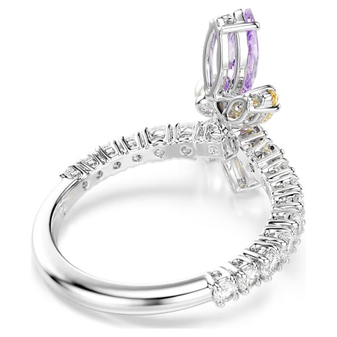 Inel cu motiv Ariana Grande X Swarovski, tăieturi mixte, libelulă, multicolor, placat cu rodiu Inel cu motiv Ariana Grande X Swarovski, tăieturi mixte, libelulă, multicolor, placat cu rodiu