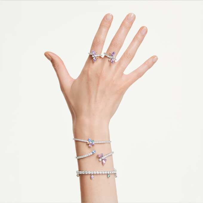 Brățară Ariana Grande X Swarovski cu tăieturi mixte, multicoloră, placată cu rodiu Brățară Ariana Grande X Swarovski cu tăieturi mixte, multicoloră, placată cu rodiu