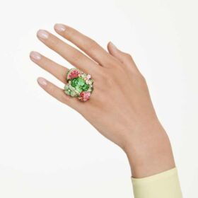 Inel cu motiv Idyllia multicolor, placat cu aur Inel cu motiv Idyllia multicolor, placat cu aur