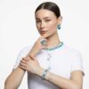 Ceas cu brățară cu tăietură octogonală, albastru, oțel inoxidabil Ceas cu brățară cu tăietură octogonală, albastru, oțel inoxidabil