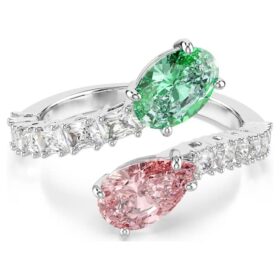 Inel deschis Ariana Grande X Swarovski cu tăieturi mixte, multicolor, placat cu rodiu Inel deschis Ariana Grande X Swarovski cu tăieturi mixte, multicolor, placat cu rodiu