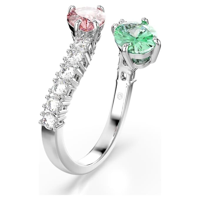 Inel deschis Ariana Grande X Swarovski cu tăieturi mixte, multicolor, placat cu rodiu Inel deschis Ariana Grande X Swarovski cu tăieturi mixte, multicolor, placat cu rodiu