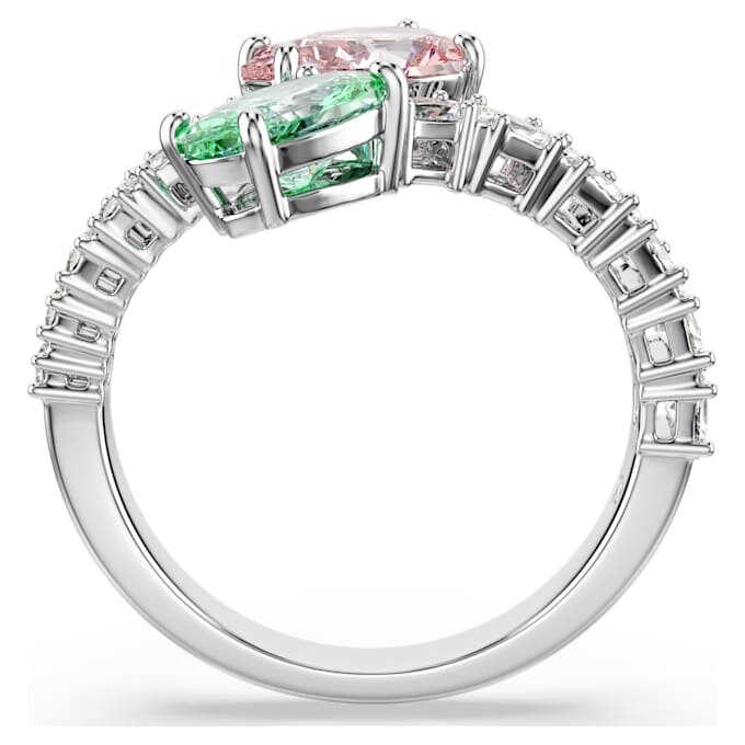 Inel deschis Ariana Grande X Swarovski cu tăieturi mixte, multicolor, placat cu rodiu Inel deschis Ariana Grande X Swarovski cu tăieturi mixte, multicolor, placat cu rodiu