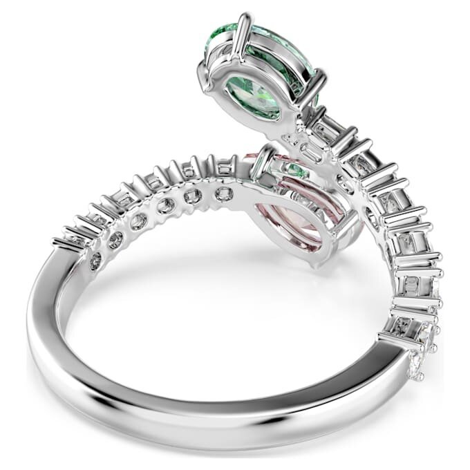 Inel deschis Ariana Grande X Swarovski cu tăieturi mixte, multicolor, placat cu rodiu Inel deschis Ariana Grande X Swarovski cu tăieturi mixte, multicolor, placat cu rodiu