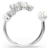 Inel deschis Constella cu perle de cristal, tăieturi rotunde, alb, placat cu rodiu Inel deschis Constella cu perle de cristal, tăieturi rotunde, alb, placat cu rodiu