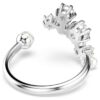 Inel deschis Constella cu perle de cristal, tăieturi rotunde, alb, placat cu rodiu Inel deschis Constella cu perle de cristal, tăieturi rotunde, alb, placat cu rodiu