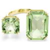 Inel deschis Millenia cu tăietură octogonală, verde, placat cu aur Inel deschis Millenia cu tăietură octogonală, verde, placat cu aur