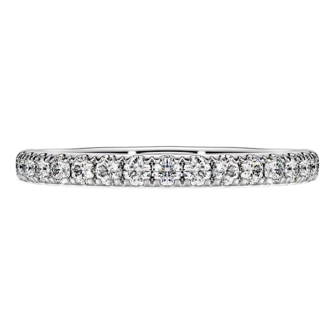 Inel Eternity Band cu diamante create în laborator, 0,4 ct în total, formă rotundă, argint sterling Inel Eternity Band cu diamante create în laborator, 0,4 ct în total, formă rotundă, argint sterling