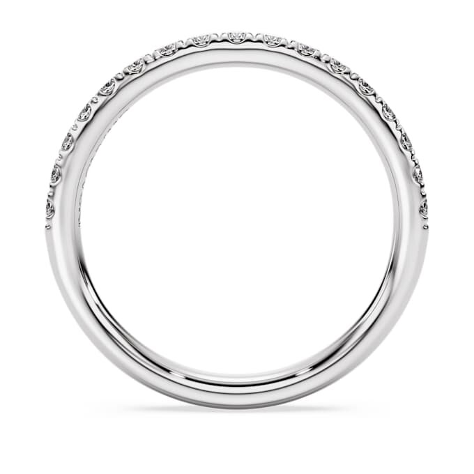 Inel Eternity Band cu diamante create în laborator, 0,4 ct în total, formă rotundă, argint sterling Inel Eternity Band cu diamante create în laborator, 0,4 ct în total, formă rotundă, argint sterling