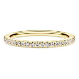 Inel Eternity cu diamante create în laborator, 0,2 ct în total, formă rotundă, aur galben de 14K Inel Eternity cu diamante create în laborator, 0,2 ct în total, formă rotundă, aur galben de 14K
