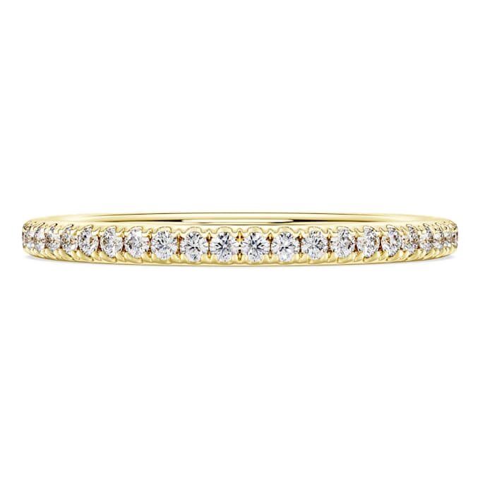 Inel Eternity cu diamante create în laborator, 0,2 ct în total, formă rotundă, aur galben de 14K Inel Eternity cu diamante create în laborator, 0,2 ct în total, formă rotundă, aur galben de 14K