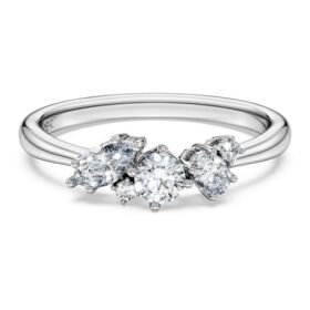 Inel Galaxy cu diamante create în laborator, 0,43 carate în total, forme mixte, argint sterling Inel Galaxy cu diamante create în laborator, 0,43 carate în total, forme mixte, argint sterling