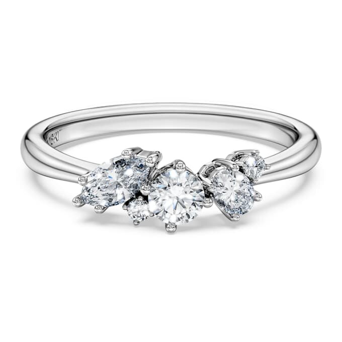 Inel Galaxy cu diamante create în laborator, 0,43 carate în total, forme mixte, argint sterling Inel Galaxy cu diamante create în laborator, 0,43 carate în total, forme mixte, argint sterling