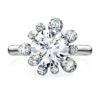 Inel Galaxy cu diamante create în laborator, 2 Ct Tw, formă rotundă, aur alb de 14K Inel Galaxy cu diamante create în laborator, 2 Ct Tw, formă rotundă, aur alb de 14K