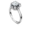 Inel Galaxy cu diamante create în laborator, 2 Ct Tw, formă rotundă, aur alb de 14K Inel Galaxy cu diamante create în laborator, 2 Ct Tw, formă rotundă, aur alb de 14K