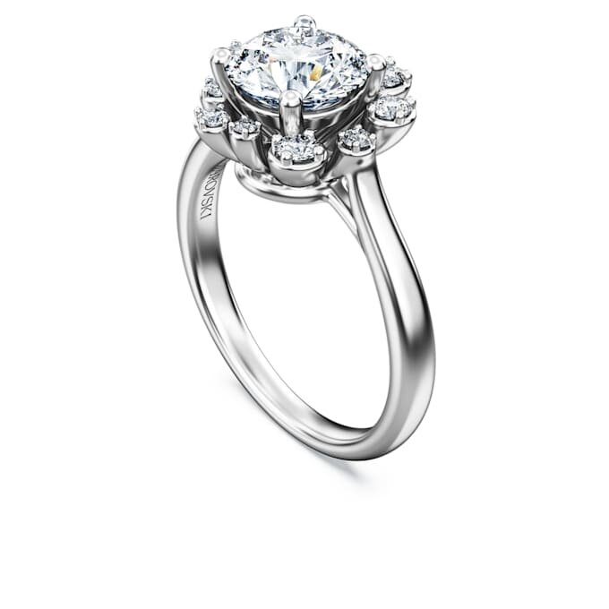 Inel Galaxy cu diamante create în laborator, 2 Ct Tw, formă rotundă, aur alb de 14K Inel Galaxy cu diamante create în laborator, 2 Ct Tw, formă rotundă, aur alb de 14K