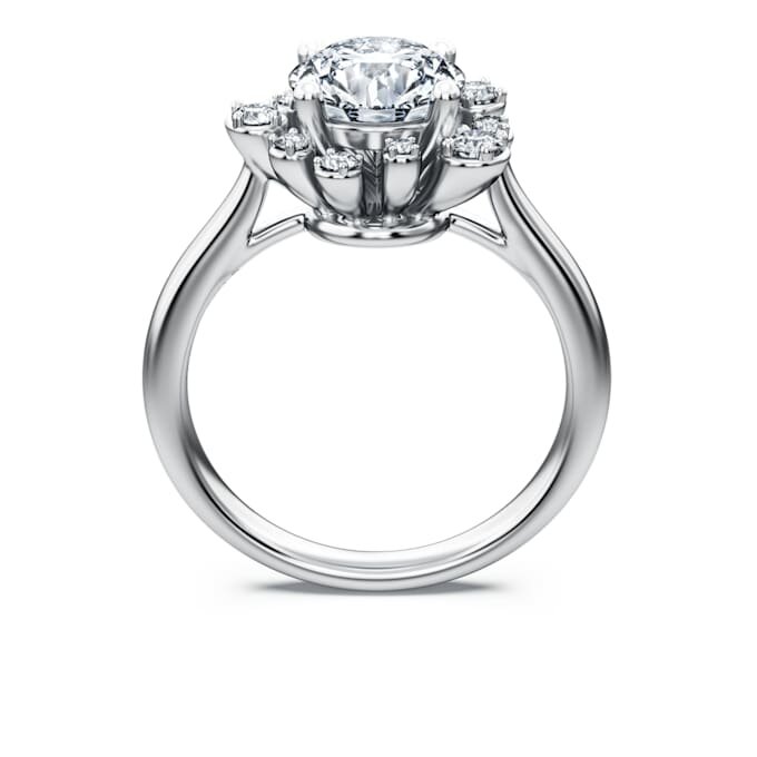 Inel Galaxy cu diamante create în laborator, 2 Ct Tw, formă rotundă, aur alb de 14K Inel Galaxy cu diamante create în laborator, 2 Ct Tw, formă rotundă, aur alb de 14K