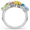 Inel Gema cu tăieturi mixte, multicolor, placat cu rodiu Inel Gema cu tăieturi mixte, multicolor, placat cu rodiu