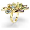 Inel Idyllia cu tăieturi mixte, pavé, flori, multicolor, placat în nuanțe aurii Inel Idyllia cu tăieturi mixte, pavé, flori, multicolor, placat în nuanțe aurii