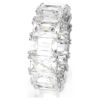 Inel Matrix Vittore cu tăietură baguette, alb, placat cu rodiu Inel Matrix Vittore cu tăietură baguette, alb, placat cu rodiu
