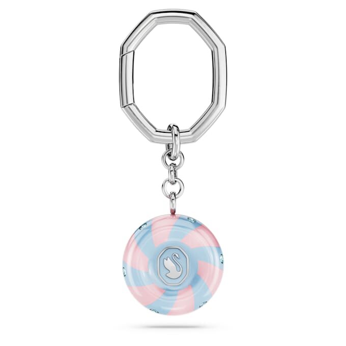 Inel pentru chei cu tăietură rotundă, multicolor, placat cu rodiu Inel pentru chei cu tăietură rotundă, multicolor, placat cu rodiu