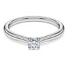 Inel solitar Eternity cu diamante create în laborator, 0,25 carate în total, formă rotundă, argint sterling