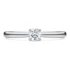 Inel solitar Eternity cu diamante create în laborator, 0,25 carate în total, formă rotundă, argint sterling
