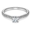 Inel solitar Eternity cu diamante create în laborator, 0,7 ct în total, formă rotundă, aur alb de 14K Inel solitar Eternity cu diamante create în laborator, 0,7 ct în total, formă rotundă, aur alb de 14K