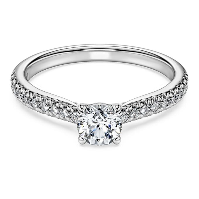 Inel solitar Eternity cu diamante create în laborator, 0,7 ct în total, formă rotundă, aur alb de 14K Inel solitar Eternity cu diamante create în laborator, 0,7 ct în total, formă rotundă, aur alb de 14K